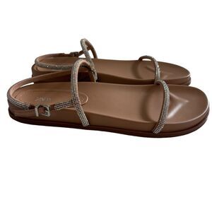 NWT ZARA Rhinestone Studded Sandals Sz 39